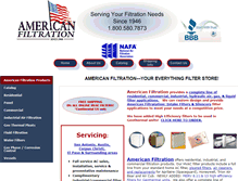 Tablet Screenshot of americanfiltration.com